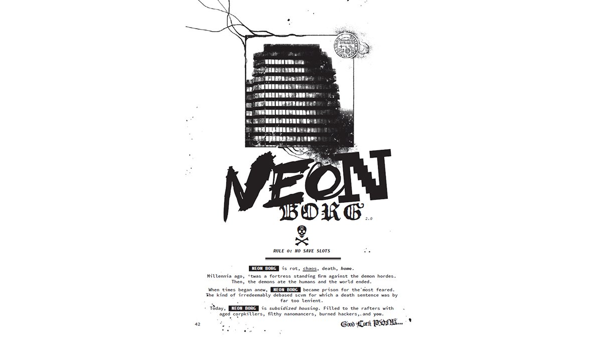 Cover art for Neon Borg [session with the designer]
