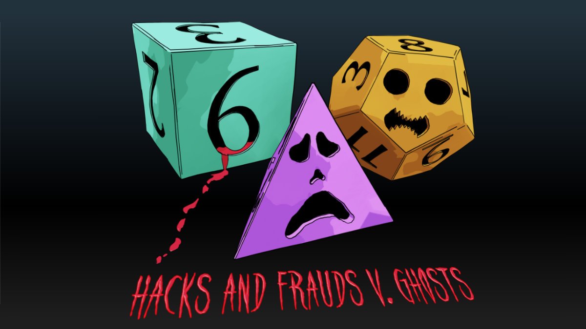 Cover art for Hacks and Frauds v. Ghosts